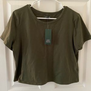 Green Crop Tee